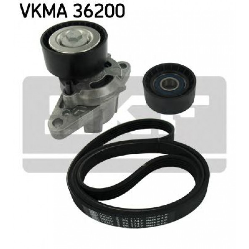 VKMA 36200 SKF Комплект поликлинових ременів (з роликами)